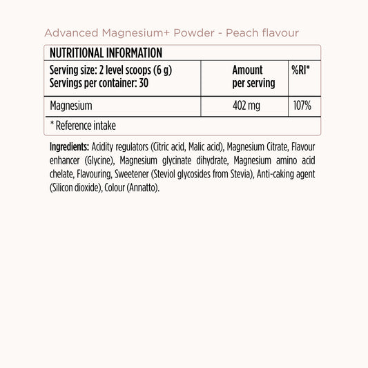 Advanced Magnesium+ Powder - Peach