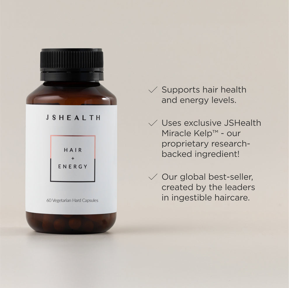 JSHealth Vitamins Hair + Energy Formula 60 Capsules JSHealth